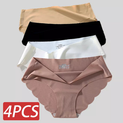 4Pcs Seamless Mid Waist Panties Set