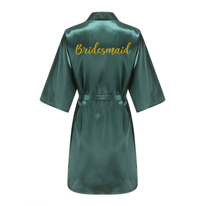 Emerald Green Bridal Party Satin Robes