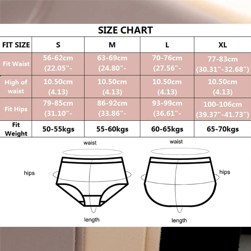 3PCS/Set Seamless High Waist Breathable G-String Belly Control Panties