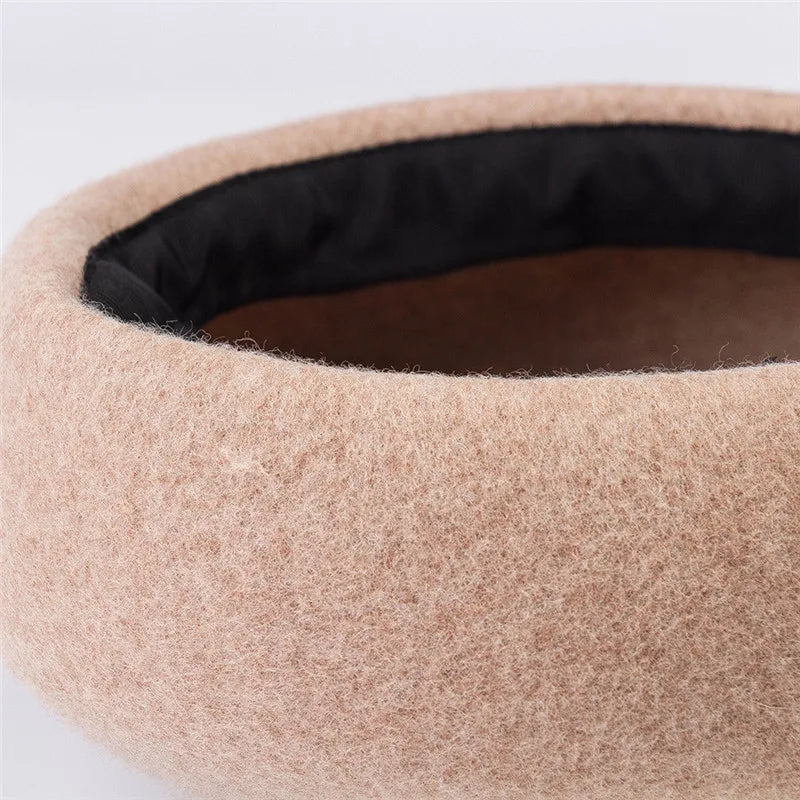 100% Wool Felt Blocked Beret Women's Hat - Christmas Gift
