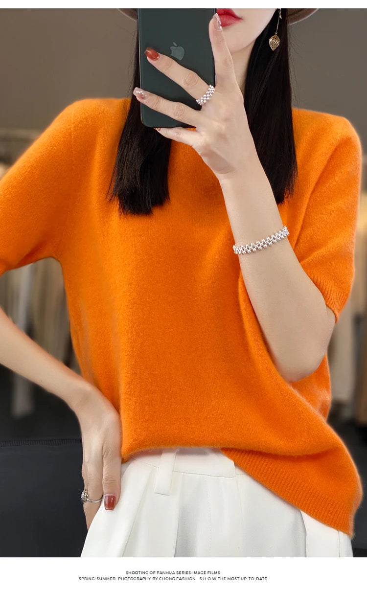 100% Merino Wool T-shirt Sweater