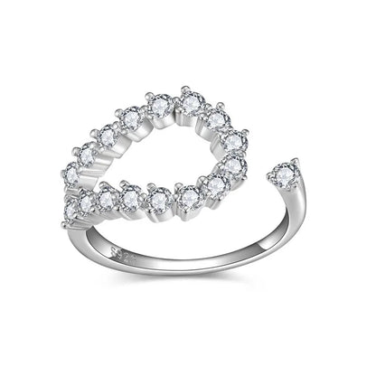 Open Design Moissanite Pinky Ring