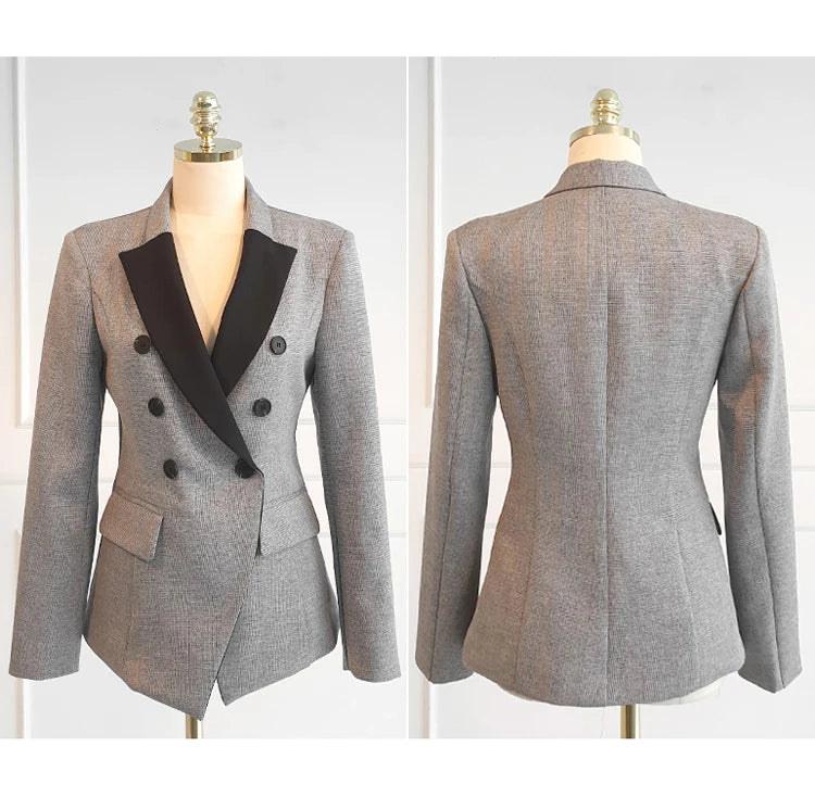 Women’s Black & Gray Formal Pantsuit