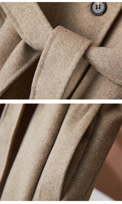 Women's 100% Wool Long Overcoat