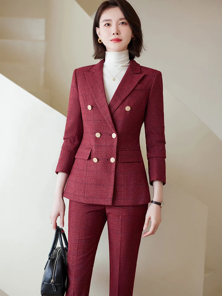 Plaid Formal Women's Suit