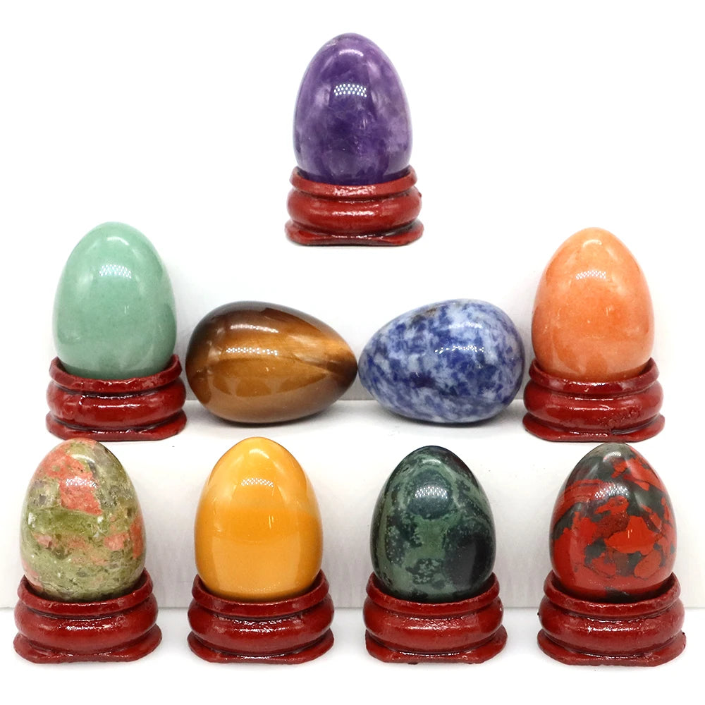 Egg Shape Natural Healing Stones 22x30 MM