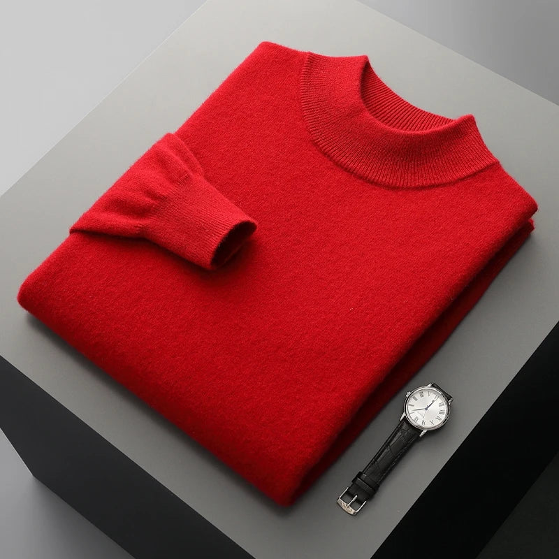 Men's 100% Merino Wool Crewneck Sweater