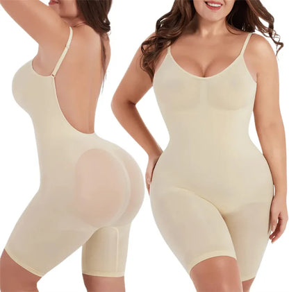 Seamless Backless U Neckline Full Coverage Shapewear