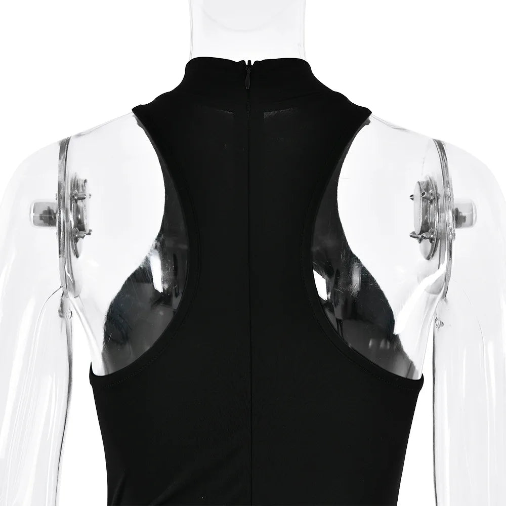 Sleeveless Cut-Out Floor-Length Dress