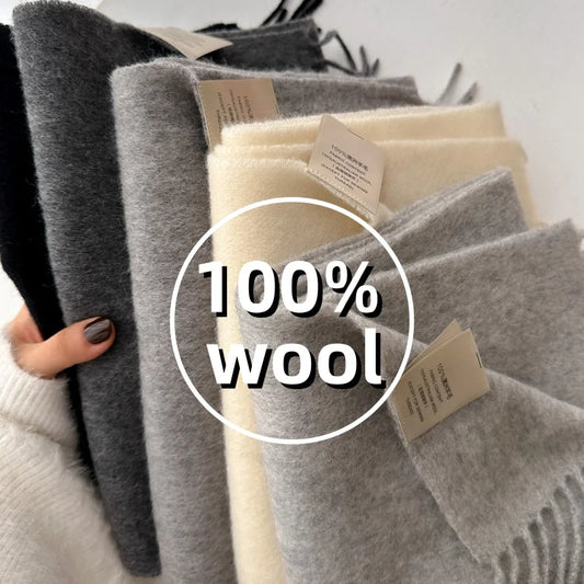 100% Wool Scarf - Christmas Gift for Him