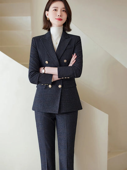 Plaid Formal Women's Suit