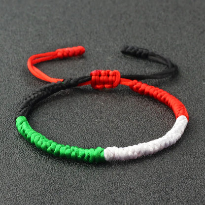 Handmade National Flags Braided Adjustable Bracelet