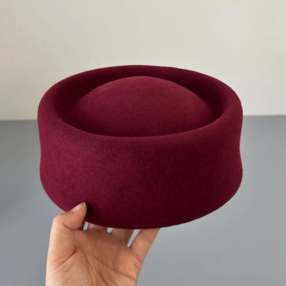 100% Wool Felt Beret Hat - Gift For Her