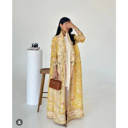 Open Printed Cardigan Abaya – Modest Cardigan