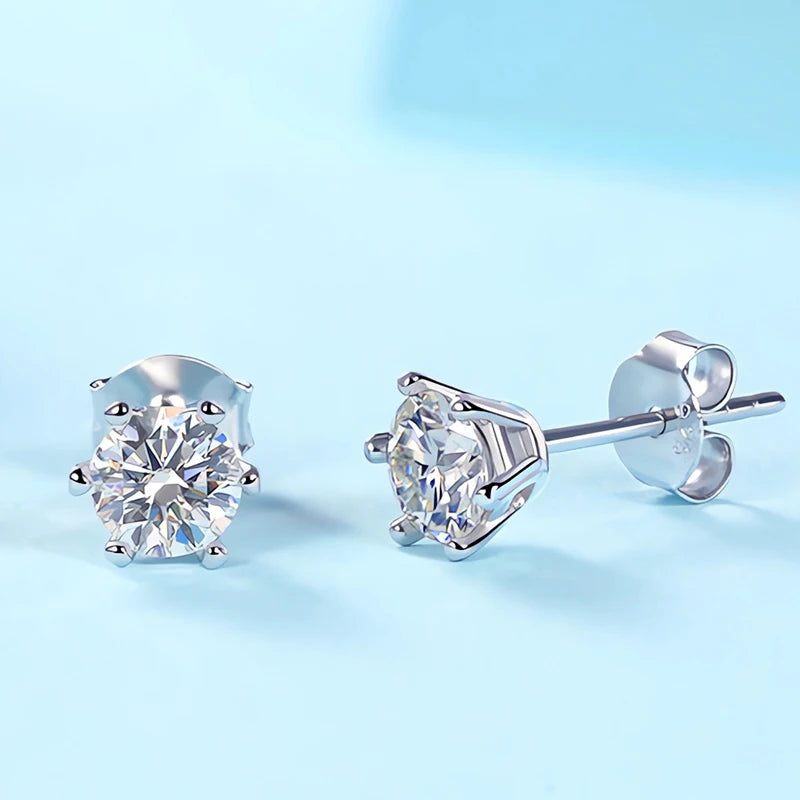 0.5 CT Moissanite Stud Earrings - Girls Birthday Gift