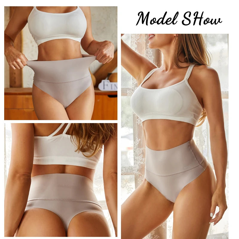 3PCS/Set Seamless High Waist Breathable G-String Belly Control Panties