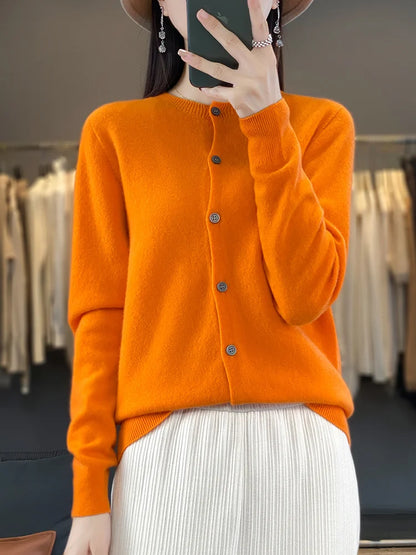 100% Merino Wool Women’s Knit Cardigan