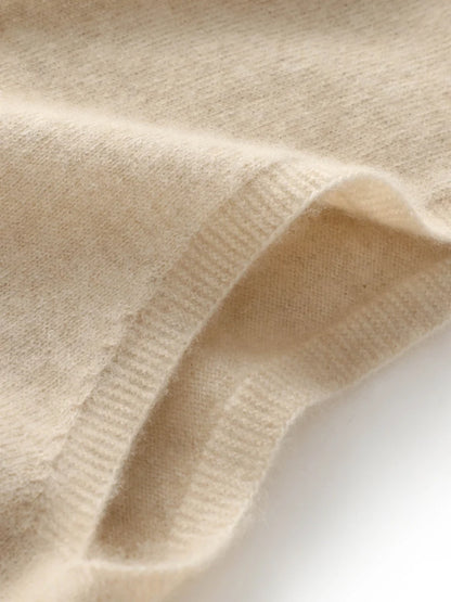 100% Merino Wool Sleeveless Turtleneck Basic Sweater