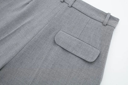 Vest and Shorts Casual Grey Suit