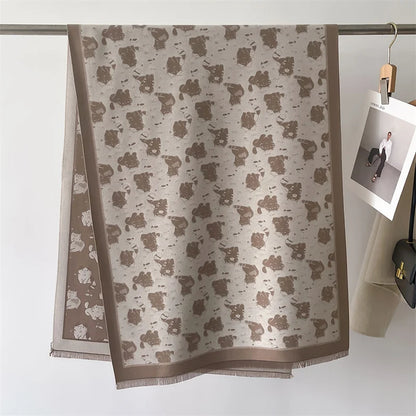 Cashmere Cat Print Scarf Pashmina - Cat Lovers Gift