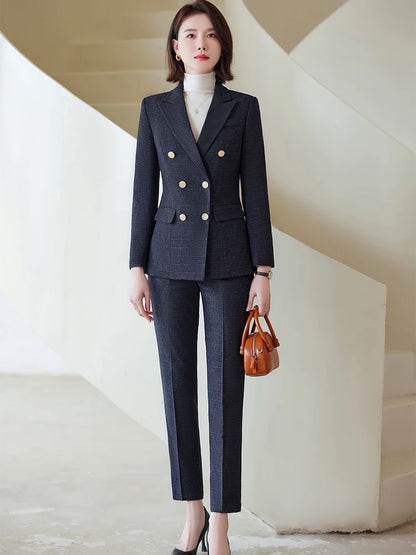 Plaid Formal Women's Suit