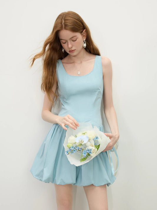 100% Cotton Sleeveless A-Line Mini Dress