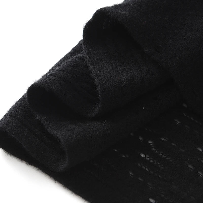 100% Pure Cashmere Knitted Shawl Cape