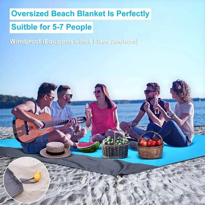 Sandproof and Waterproof 200 X 140 CM Lightweight Beach Blanket