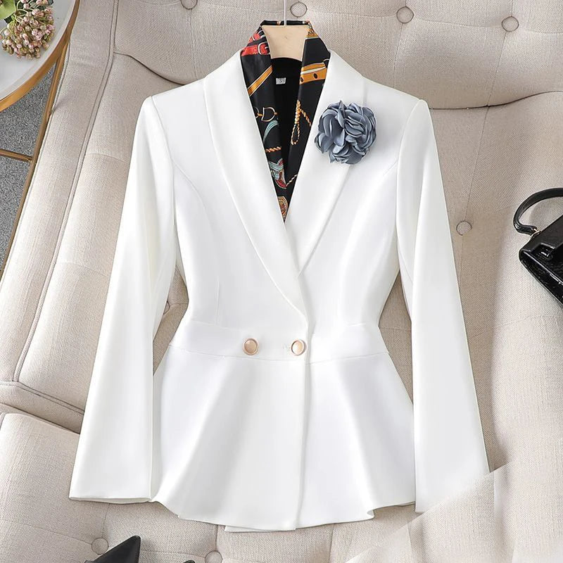 Women’s Formal Suit – Single Button Blazer & Ankle-Length Pencil Pants