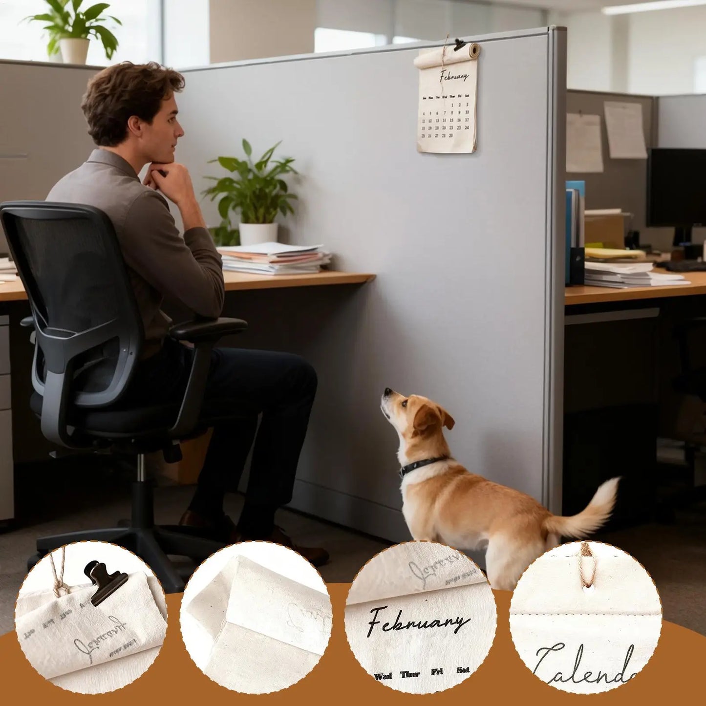 2026 Fabric Wall Calendar - 12-Month Home, Office Calendar