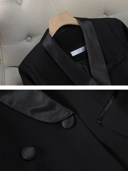 Satin Detail Women’s Formal Pant Suit