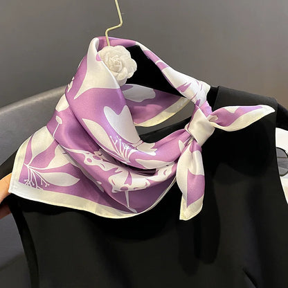 100% Real Silk Square Scarf