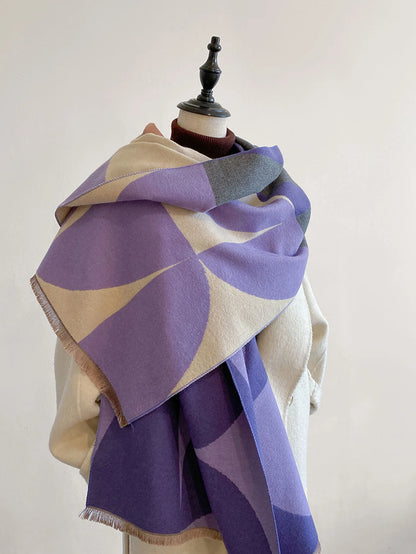 Luxury Design Double-sided Cashmere Scarf