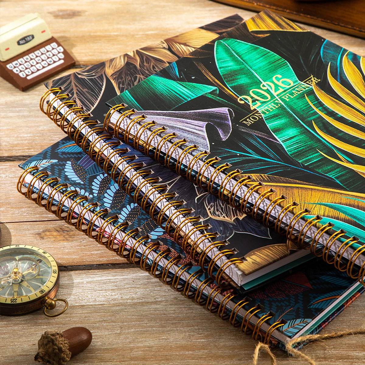 Tree Leaves Design 2026 Weekly / Monthly Planner - A5 Agenda with Stickers