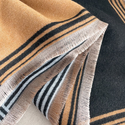 Geometric Cashmere Double-sided Scarf 180*65CM