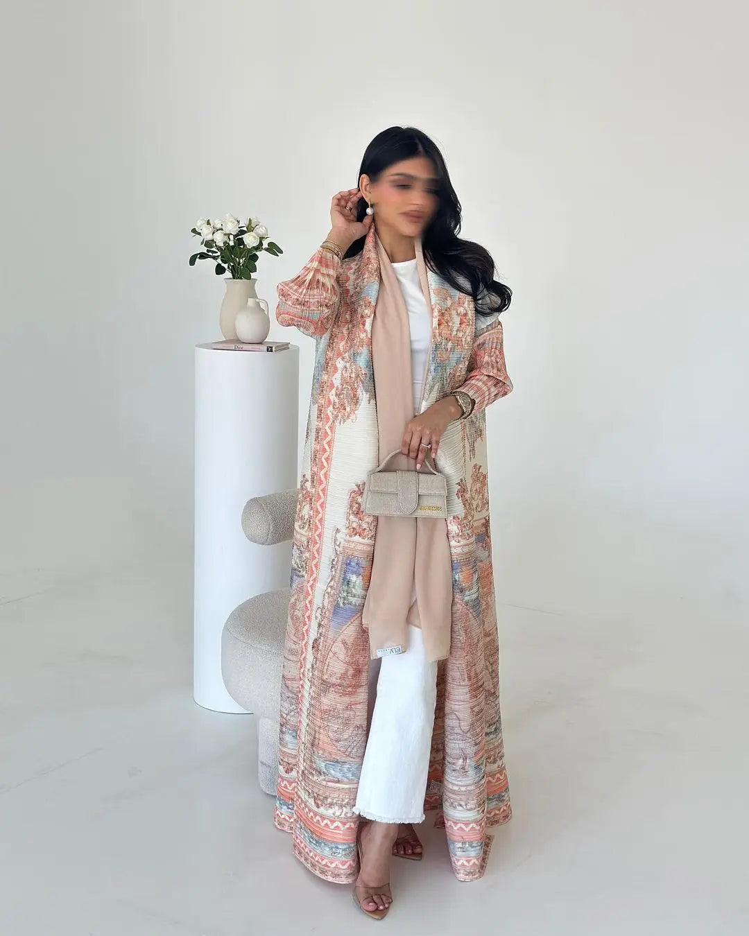Open Printed Cardigan Abaya – Modest Cardigan