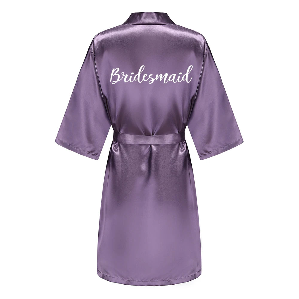 Royal Purple Bridal Party Satin Robes