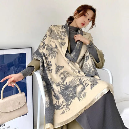 Luxury Winter Cashmere Scarf Old Money Designs 165*65 CM