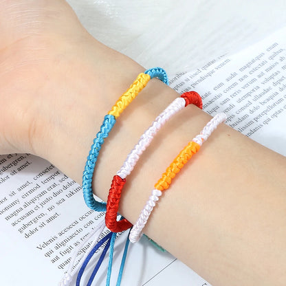 Handmade National Flags Braided Adjustable Bracelet