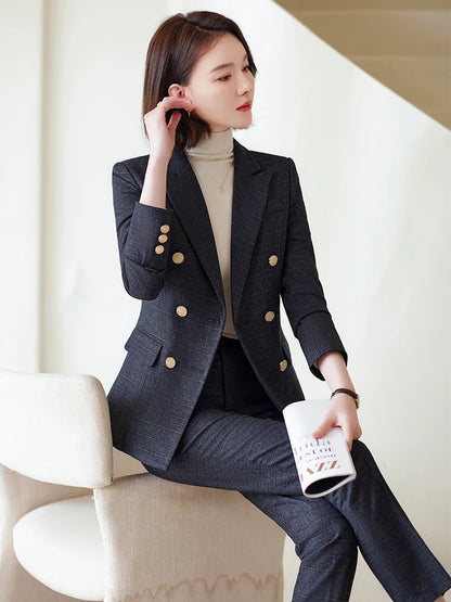 Plaid Formal Women's Suit