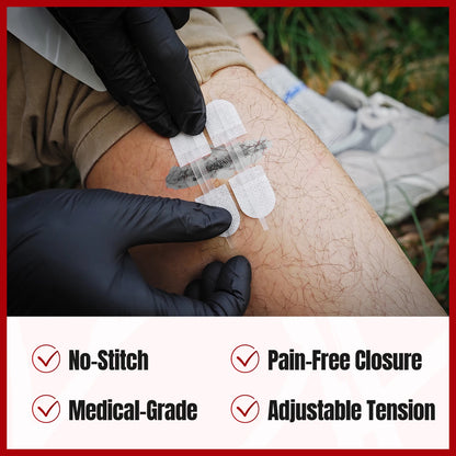 Rhino Rescue Zip-Stitch Wound Kit | Needle-Free Laceration Closure strips