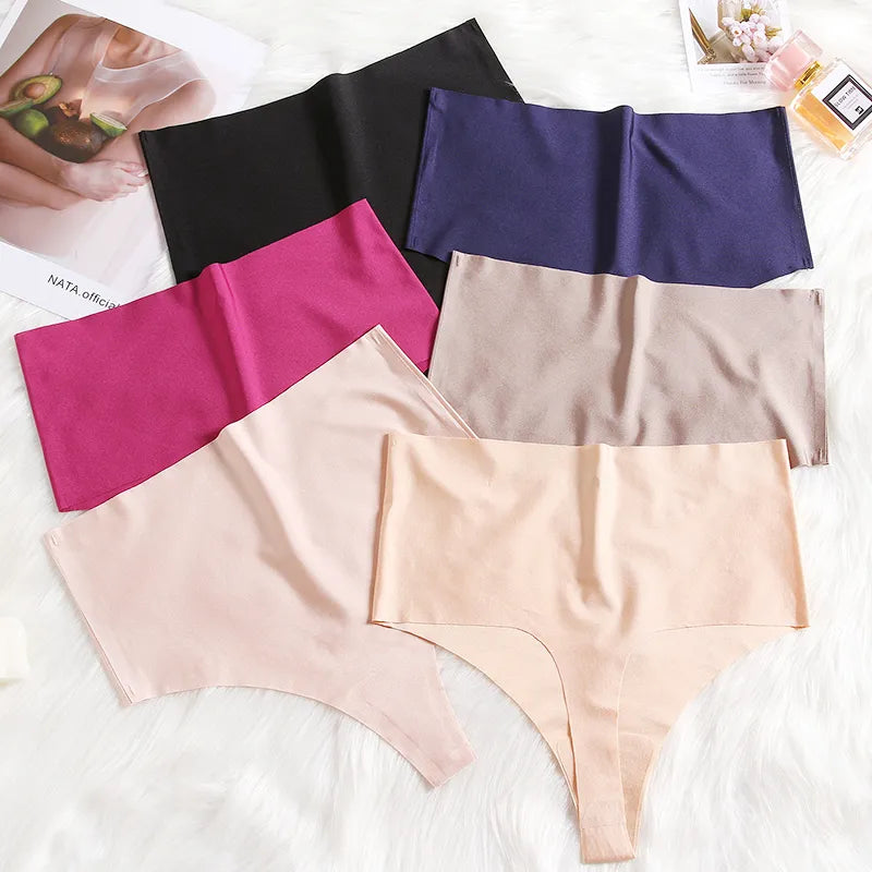 High Waist 3Pcs G-String Seamless Panties Set