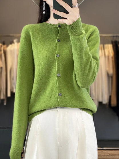 100% Merino Wool Women’s Knit Cardigan