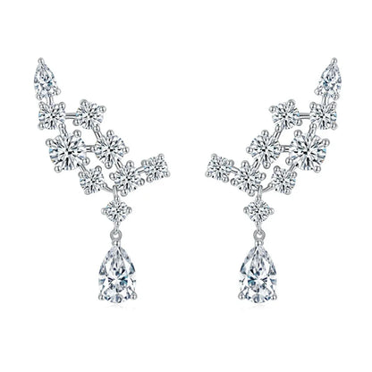 6.1 Carat Luxury Moissanite Drop Earrings - Wife's Gift