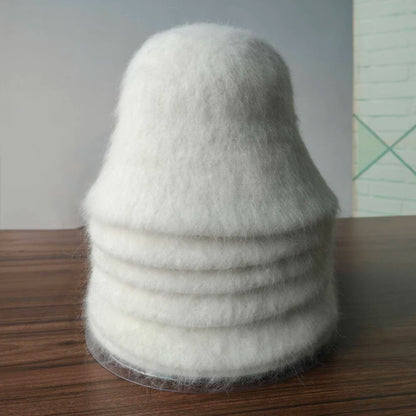 Rabbit Fur Winter Women's Bucket Hat - Gift for Her
