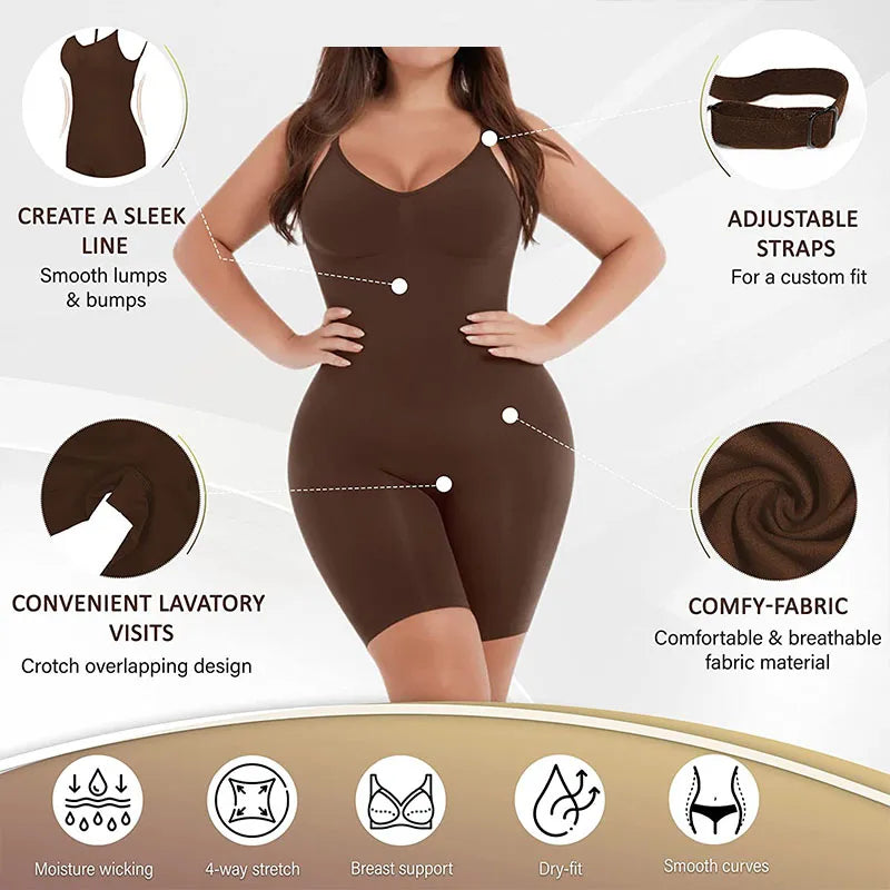 Seamless Backless U Neckline Full Coverage Shapewear