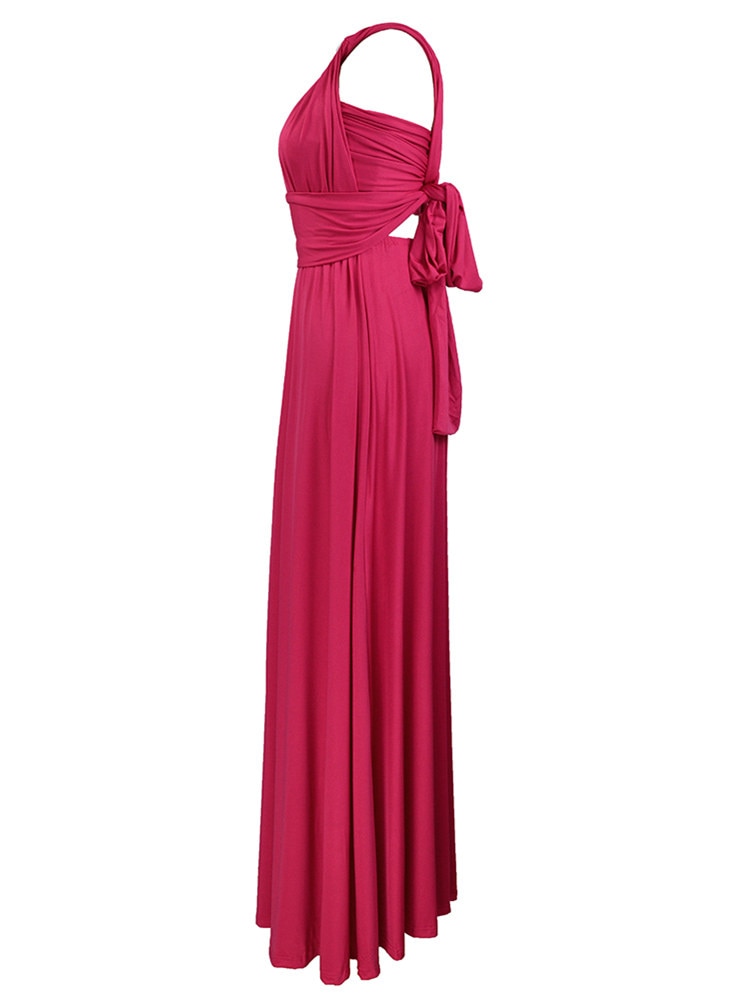 Floor Length Maxi Wrap Convertible Infinity Bridesmaid Multiway Dress