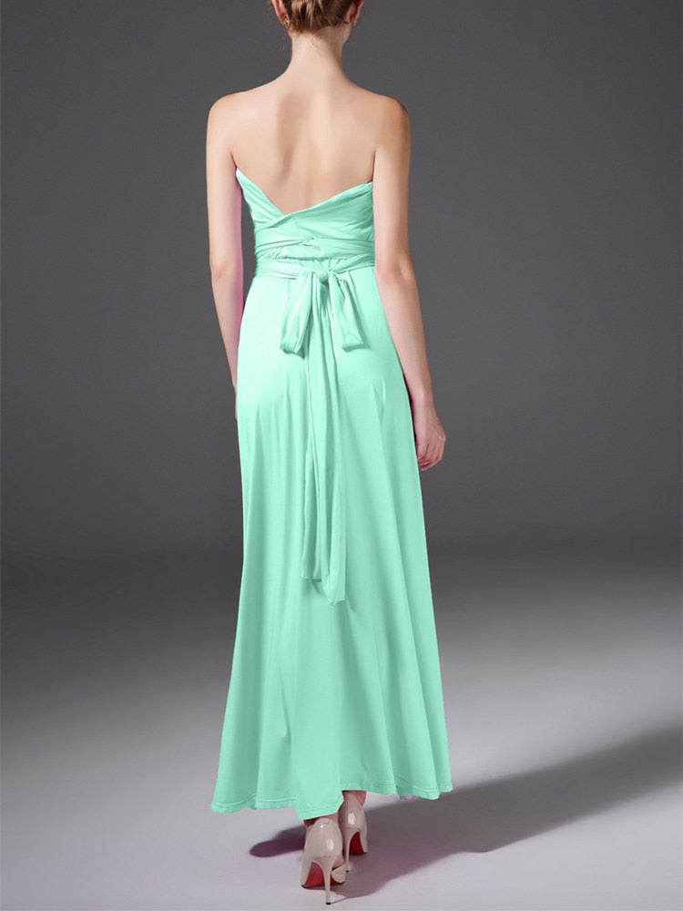 Floor Length Maxi Wrap Convertible Infinity Bridesmaid Multiway Dress