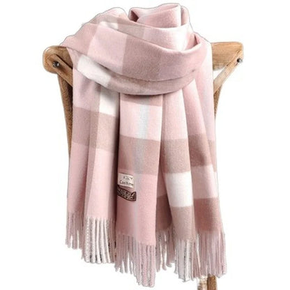 Cashmere Plaid Winter Scarf