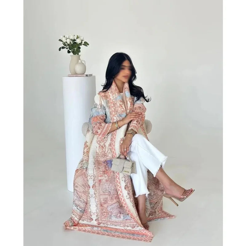 Open Printed Cardigan Abaya – Modest Cardigan